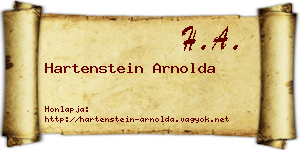 Hartenstein Arnolda névjegykártya